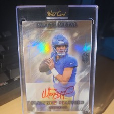 Wild Card Matte Metal Matthew Stafford TRUE # 1/1 Auto