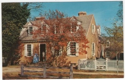 Williamsburg Va Brush Everard House Vintage Postcard Virginia