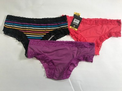 Set of 3 - Joe Boxer Women's Cheekies Panty Assorted Colors Size M