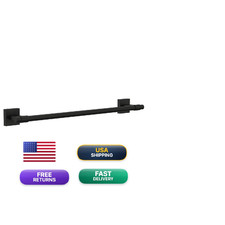 Franklin Brass Maxted 1-Pack 18 Towel Rack For Bathroom Matte Black Towel Bar