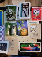 Lot 30 Greeting Cards Various Occasion Animals Hallmark Blank Writing