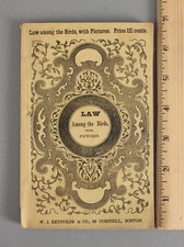Rare 19thC Boston Childrens Illustrated Youth Behavior Poem Book Law Among Birds