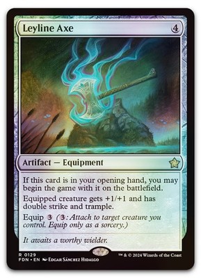 Leyline Axe #129 (Foil) (NM) Foundations FDN Magic MTG