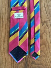 BEAMS HEART Tie Multi Color Stripe Silk 100% 8.5cm MINT Men's Business Necktie