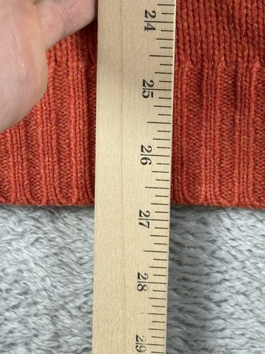 J Crew Sweater Womens XL Orange Lambswool Crewneck Raglan Knit Jumper Fall - Picture 8 of 11