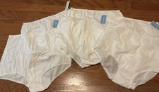 5 Pair Dixie Belle Panties White 100 Cotton Size 11 Panty Plus 1 Nylon