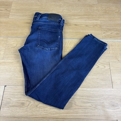 Replay Anbass M914 Jeans Dunkelblau Denim Slim Fit Stretch Classic W32 L34 Herren