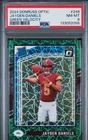 2024 PANINI DONRUSS OPTIC GREEN VELOCITY #248 JAYDEN DANIELS ROOKIE RC PSA 8
