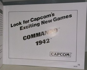 Ghosts N Goblins Nes Manual. Free Shipping!!!