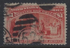 1893 #241 $1 Columbian Used     CV $525