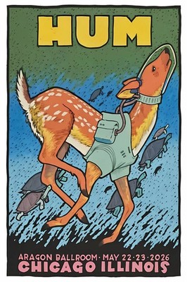 SALE!! HUM Chicago IL May 22-23 2026 Concert Poster