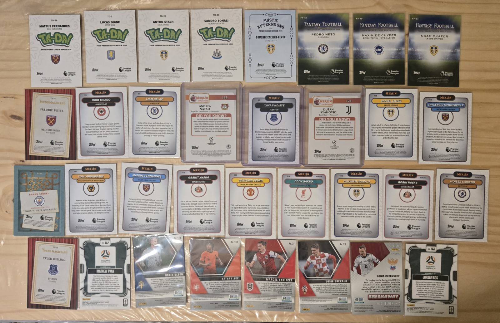 Lot Of 33 Topps Merlin Prizm Soccer #'d Parallel Natali Ndiaye Vlahovic Rookies  view 5