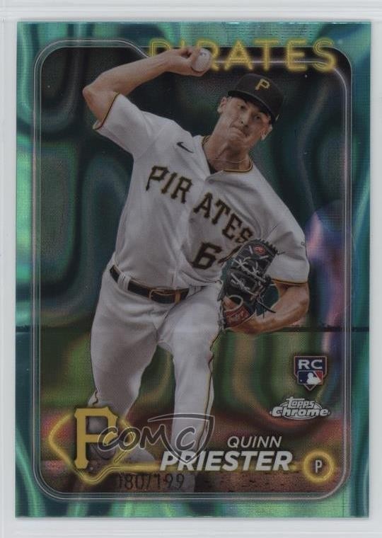 2024 Topps Chrome Aqua Lava Refractor 80/199 Quinn Priester #55 6o3