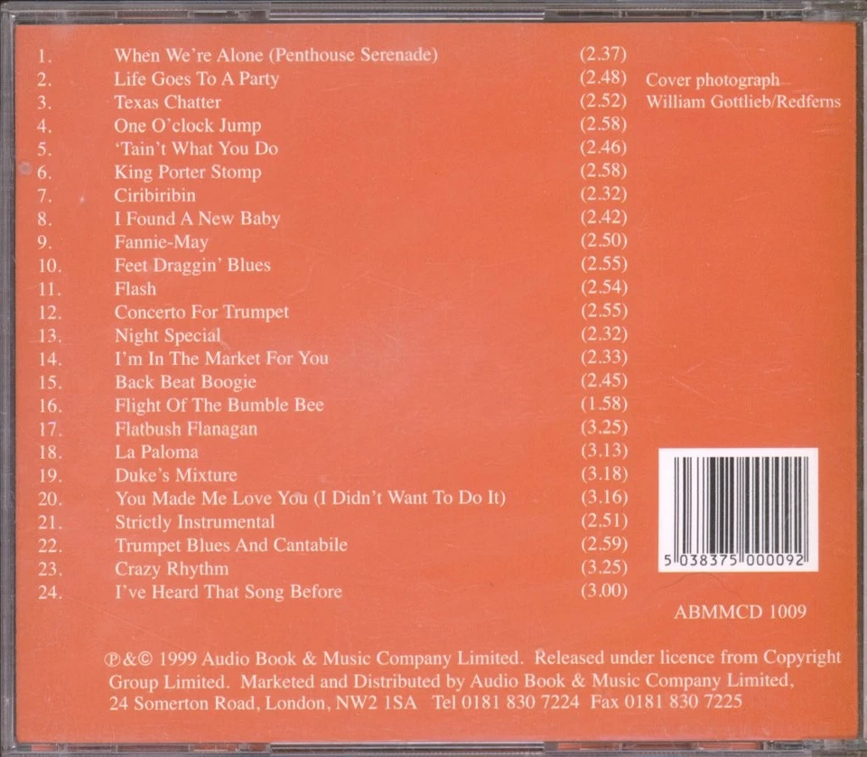 Harry James Crazy Rhythm CD UK Abm 1999 ABMMCD1009 - Image 2 of 3