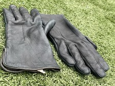 black leather gloves mens large