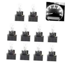 Car T5 Halogen Instrument Light, 12V 1.2W Single-filament Air 10 PCS White