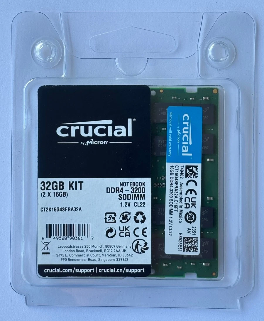 Crucial DDR4 SDRAM 32 GB Total Capacity Memory (RAM) for sale | eBay