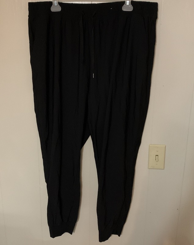 Womens Old Navy Never Not Hustling Black Pants Joggers Go Dry Size XL