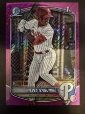 2025 Bowman Chrome Nieves Izaguirre Fuchsia Shimmer Refractor 1st /199