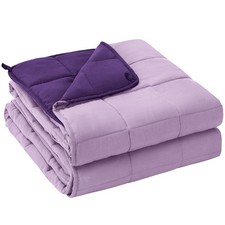 King Size Weighted Blanket for Adults 30 lbs, 80  x 87  , Purple Cooling Hea...