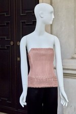 NWT LA PERLA F/W 2015 Deco Silk Feuillage Pink Strapless Bustier Corset Top 34C