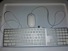Apple White Aluminum USB Wired Keyboard A1243 and Apple wired Mouse A1152