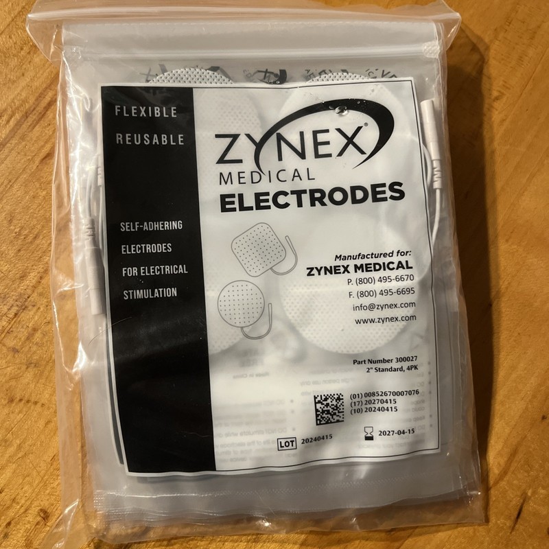 ZYNEX MEDICAL ELECTRODES 2" ROUND Pads Packs Of 4, New