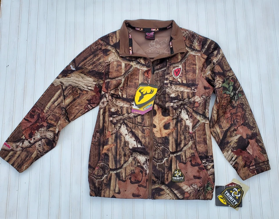 New Scent Blocker Ladies Sola Mossy Oak Trinity Camo Jacket Size Medium  - Image 2 of 4
