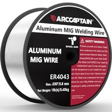 ARCCAPTAIN Silicon Aluminum Welding Wire ER4043 .030" Mig .030", Silver