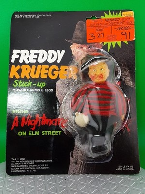 Freddy Krueger Nightmare Elm Street Stick-Up Figure 1988 Sealed