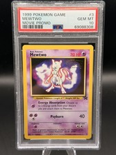 💎 PSA 10 Gem Mint - 1999 Pokemon Movie Promo Mewtwo Black Star #3 WOTC