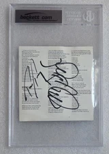 JON BON JOVI SIGNED BECKETT BAS COA AUTOGRAPHED SLABBED SLAB TICO TORRES BAND