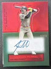 Jackson Merrill 2025 Topps Archives 1964 Stand-Ups Red Foilboard Auto 1/10 RARE 