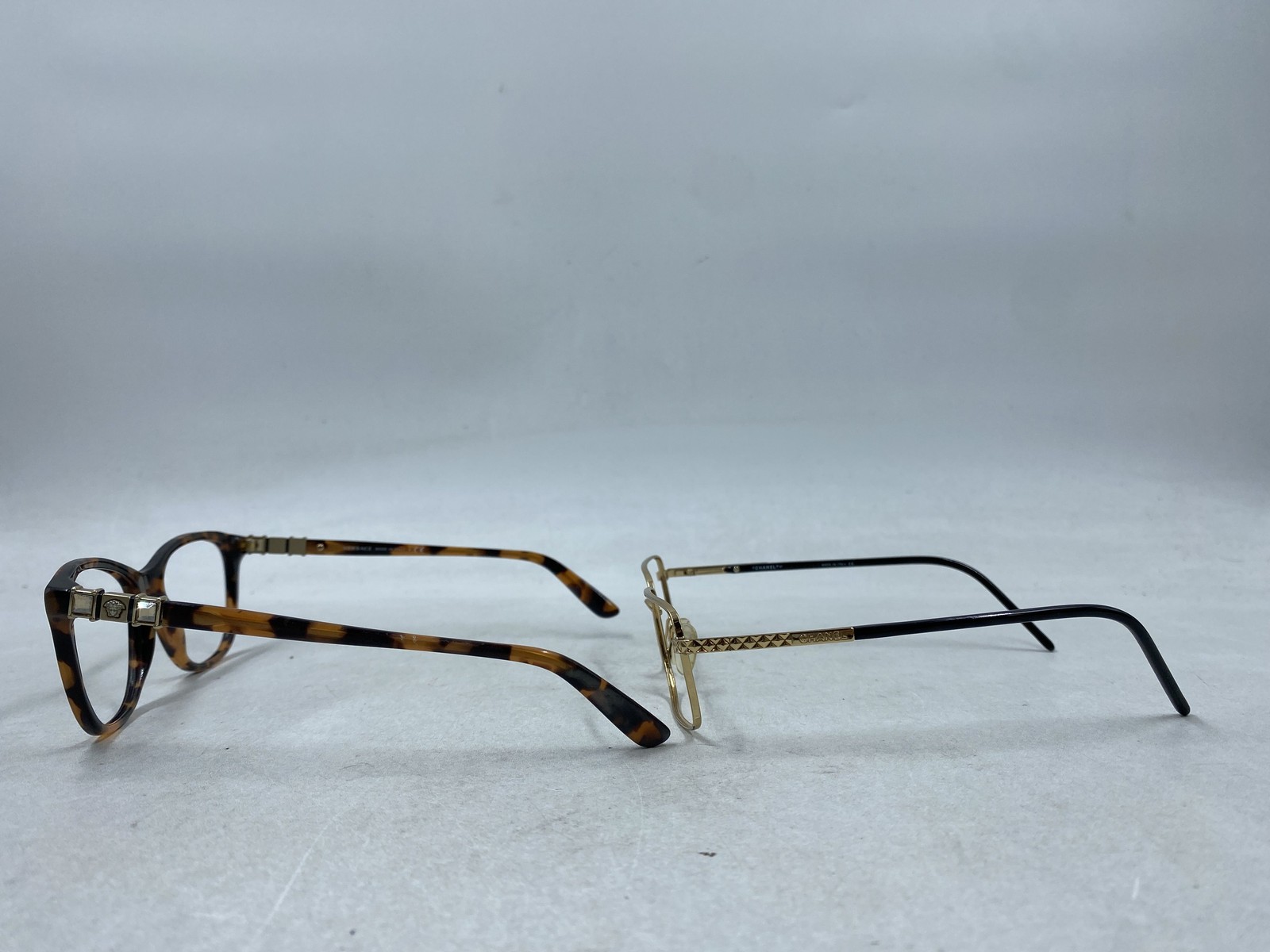 Chanel X Versace Bundle Gold Rectangular Eyewear … - image 4