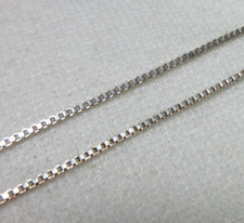 VINTAGE STERLING SILVER BOX CHAIN NECKLACE 17 3/4 INCH 925 ITALY CW ITEM 13