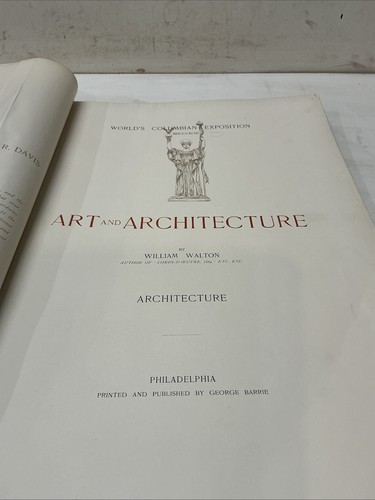 1893 Art and Architecture. World's Columbian Exposition Volume 1/Architecture
