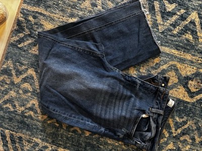 Levi's Straight Jeans Dark Blue Denim 5-Pocket Button Zip Men's Solid