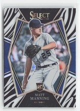 2022 Panini Select Baseball Matt Manning #114 Zebra Prizm Premier Level RC SSP
