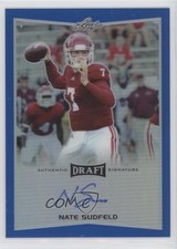 2016 Leaf Metal Draft Blue Prismatic 33/50 Nate Sudfeld #BA-NS1 Auto no9