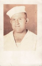 Vintage Photo WW2 Era Handsome Sailor Snapshot Real Photo