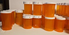 Lot of 91 Empty Plastic Prescription Bottles