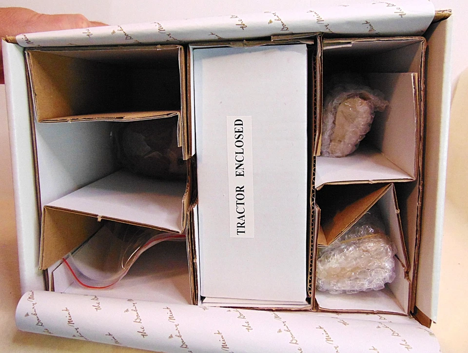 Danbury Mint John Deere "Bobby" Porcelain Doll + Tractor Collection New In Box - Image 3 of 4