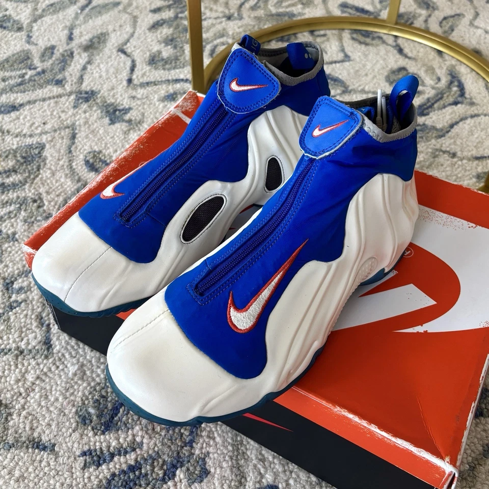 Nike Flightposite 2014 Knicks White Blue Orange Size 7.5  - Image 4 of 4