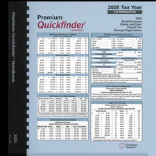 New - 2025 Premium Quickfinder Handbook 1040,  Small Business, Estate and Trust