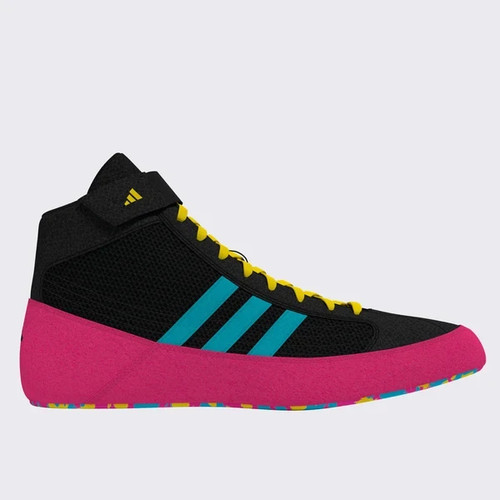 Adidas HVC Wrestling Shoes, JQ4992, Black/Pink, Size 8.5
