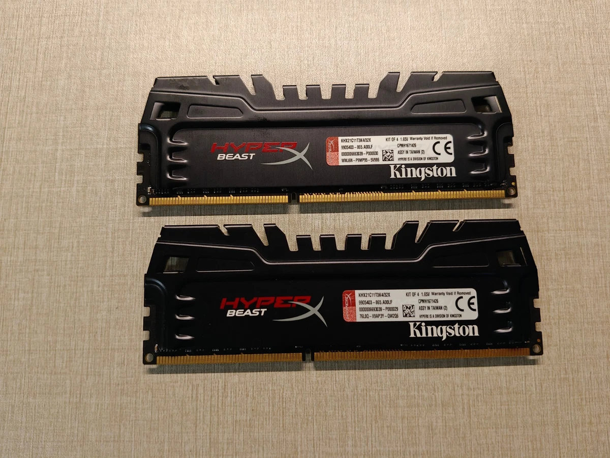 Barrette RAM Kingston HyperX Fury 4 Go DDR3 1333 MHz - 240 Broches - HX313C9FW/4 - Occasion