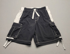 Vintage Nike Men's Black White Cargo Shorts Y2K Drawstrings Size Large