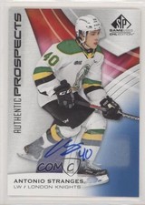 2019-20 Upper Deck SP Game Used CHL Edition Blue Antonio Stranges #19 Auto l4n