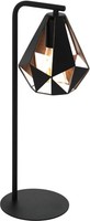 Schwarz Kupferrot Moderne Tischlampe Nachtlampe 1X60W/E27 22X16X50,5 [Cm]