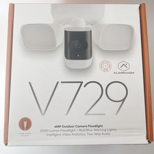 Alarm.com Outdoor Floodlight Camera 4MP Video Analytics  2-Way Audio ADC-V729